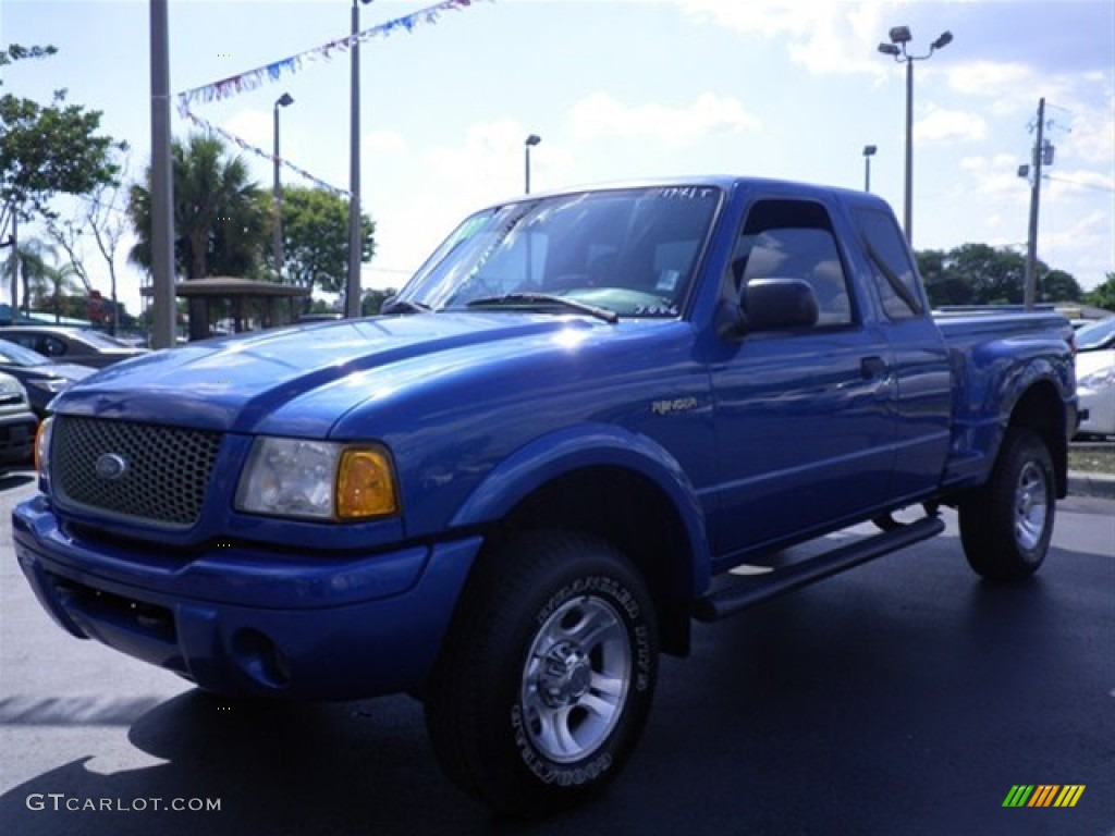 2001 Ranger Edge SuperCab - Bright Island Blue Metallic / Dark Graphite photo #5