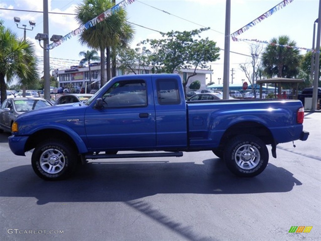 2001 Ranger Edge SuperCab - Bright Island Blue Metallic / Dark Graphite photo #6
