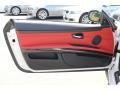Coral Red/Black Dakota Leather 2011 BMW 3 Series 335i xDrive Coupe Door Panel
