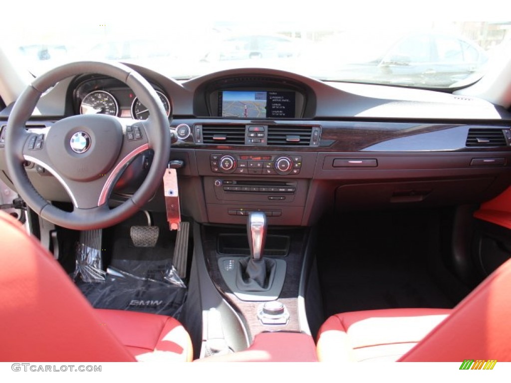 2011 3 Series 335i xDrive Coupe - Mineral White Metallic / Coral Red/Black Dakota Leather photo #13