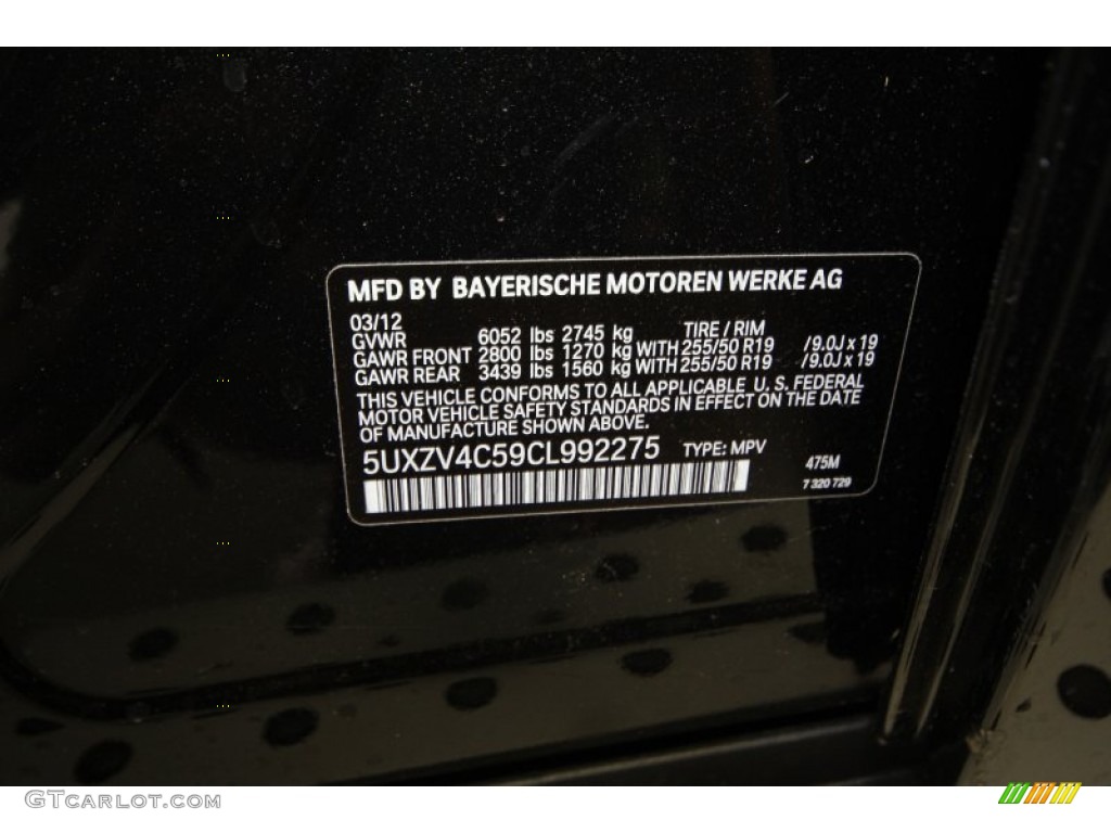 2012 X5 xDrive35i Premium - Black Sapphire Metallic / Oyster photo #10