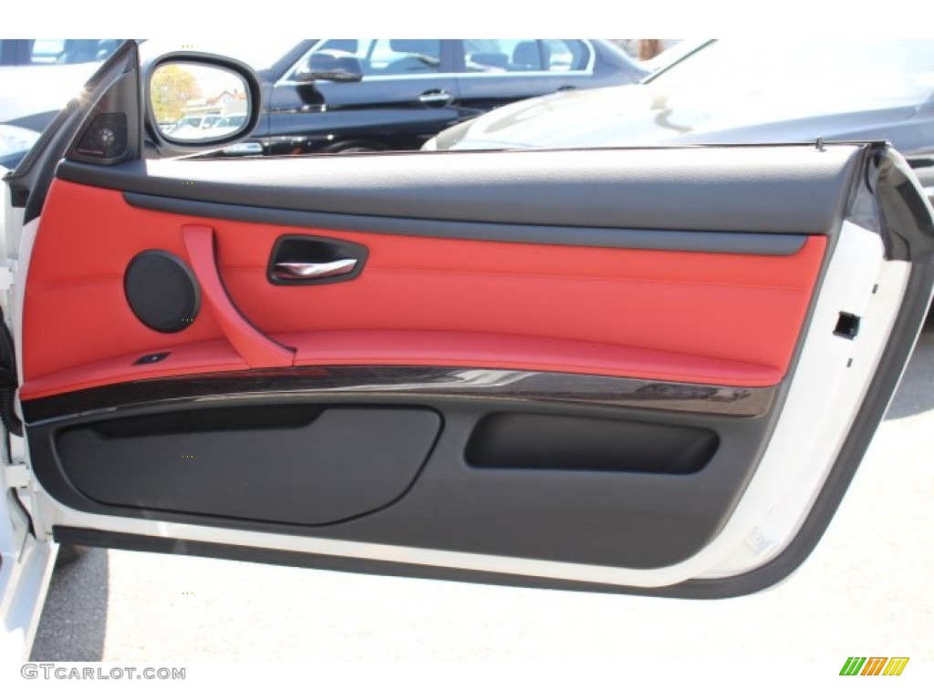 2011 3 Series 335i xDrive Coupe - Mineral White Metallic / Coral Red/Black Dakota Leather photo #23