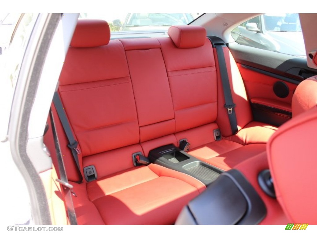 2011 3 Series 335i xDrive Coupe - Mineral White Metallic / Coral Red/Black Dakota Leather photo #24