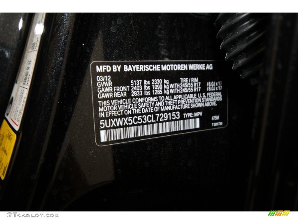 2012 X3 xDrive 28i - Black Sapphire Metallic / Oyster photo #10