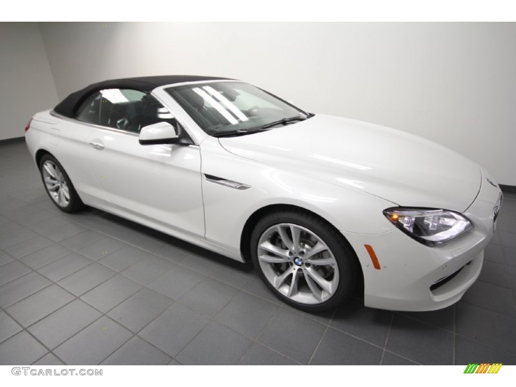 Mineral White Metallic 2012 BMW 6 Series 640i Convertible Exterior Photo #63801844