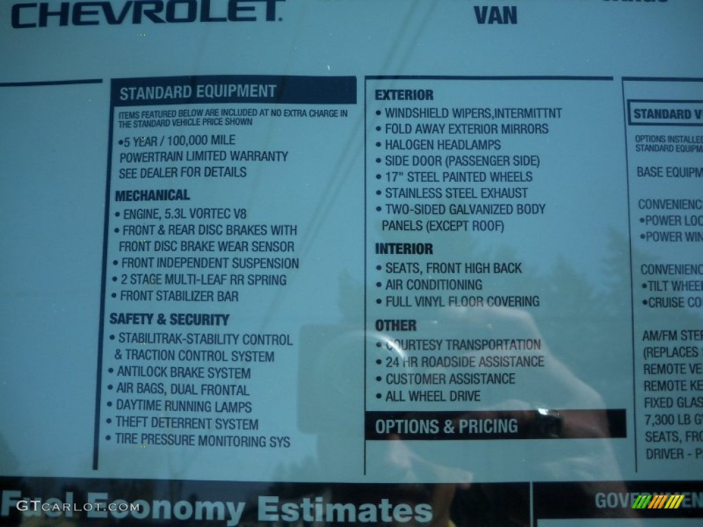 2012 Express 1500 AWD Cargo Van - Summit White / Medium Pewter photo #68