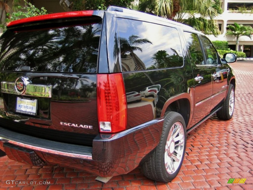 2008 Escalade ESV Platinum AWD - Black Raven / Cocoa/Very Light Linen photo #12