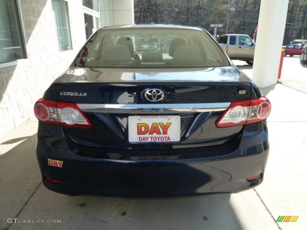 2012 Corolla LE - Nautical Blue Metallic / Bisque photo #3
