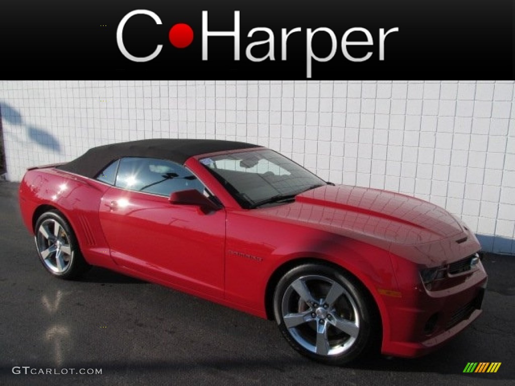 2011 Camaro SS/RS Convertible - Victory Red / Black photo #2