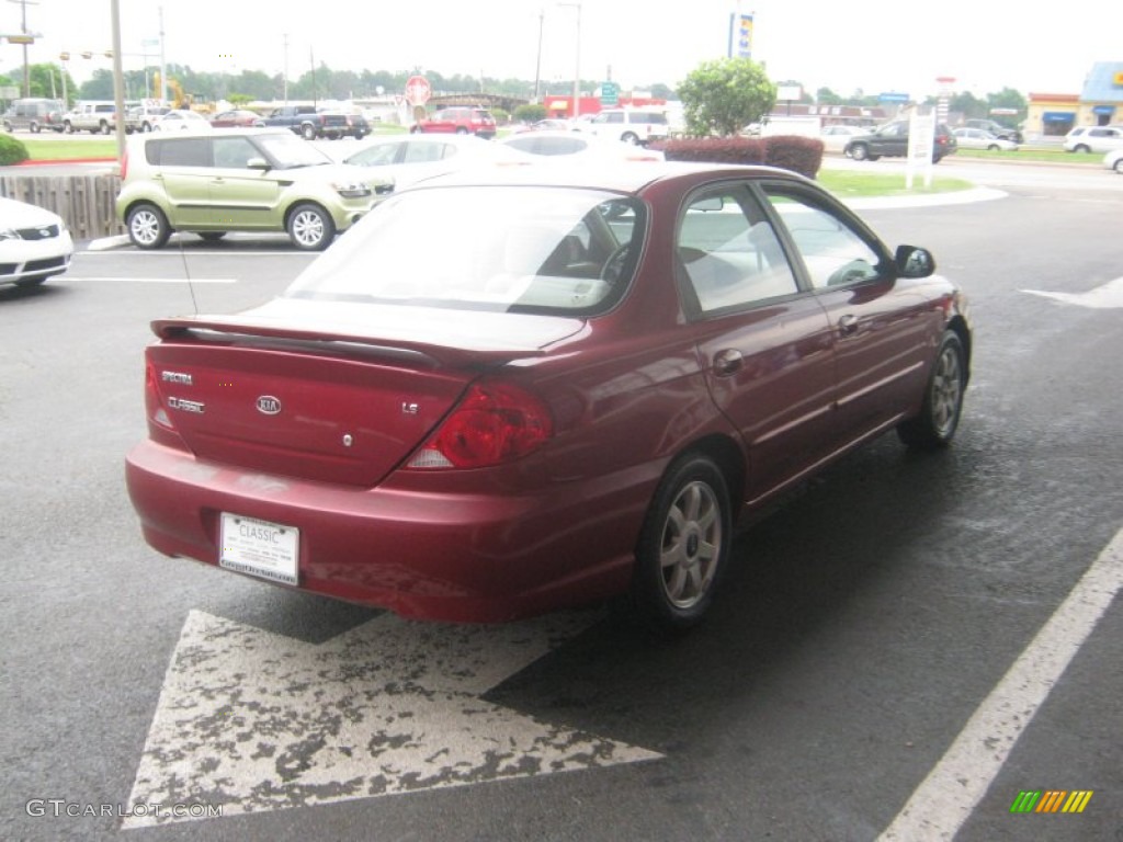 2003 Spectra Sedan - Pepper Red / Beige photo #5