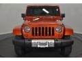 2009 Sunburst Orange Pearl Jeep Wrangler Unlimited Sahara 4x4  photo #8