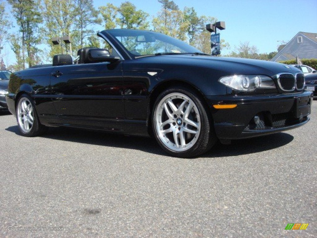 2006 3 Series 330i Convertible - Jet Black / Black photo #2