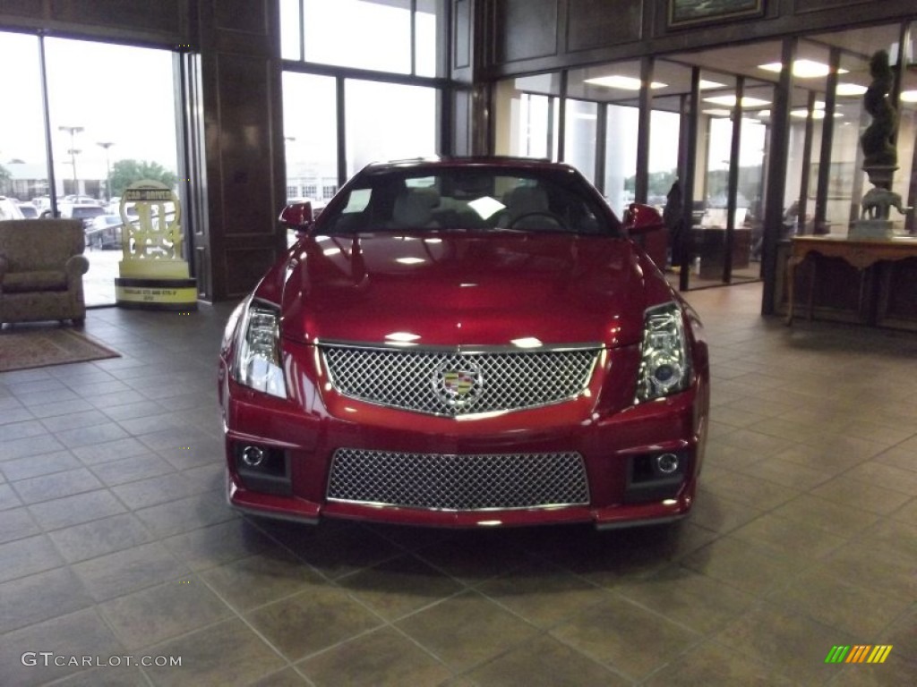 2012 CTS -V Coupe - Crystal Red Tintcoat / Light Titanium/Ebony photo #7