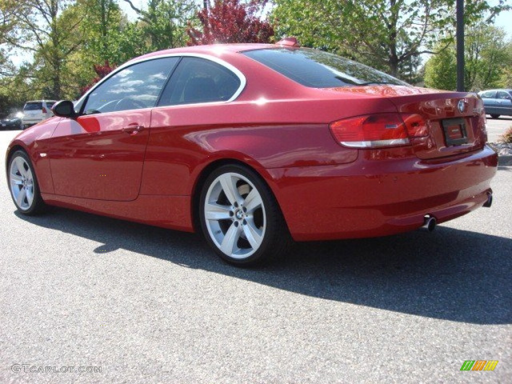 2008 3 Series 335i Coupe - Crimson Red / Saddle Brown/Black photo #6