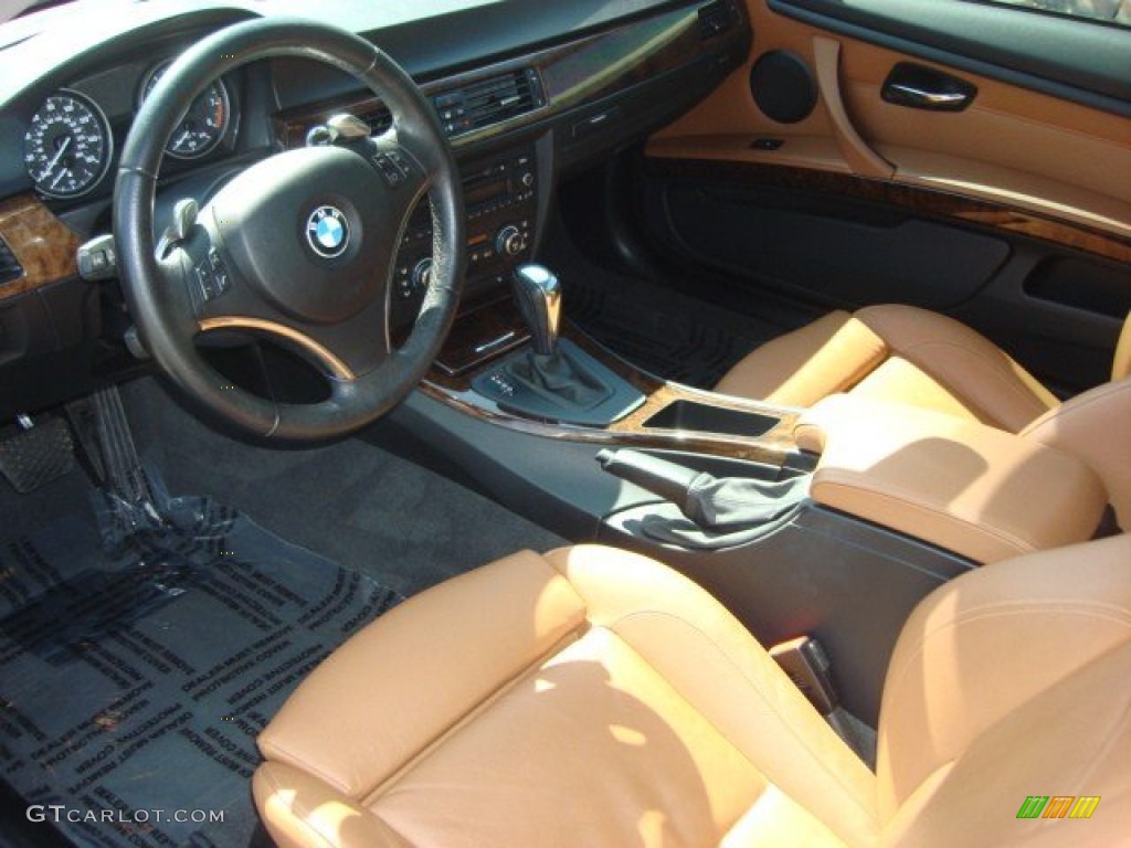 2008 3 Series 335i Coupe - Crimson Red / Saddle Brown/Black photo #13