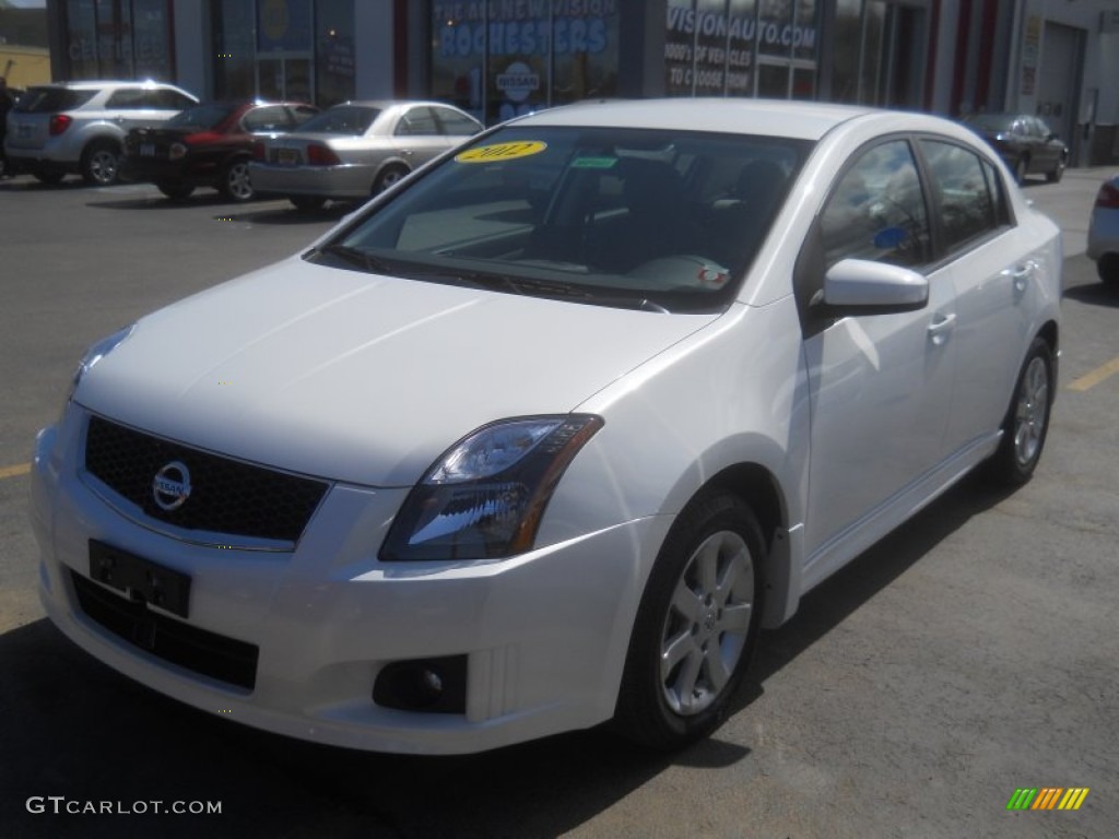 2012 Sentra 2.0 SR - Aspen White / Beige photo #1
