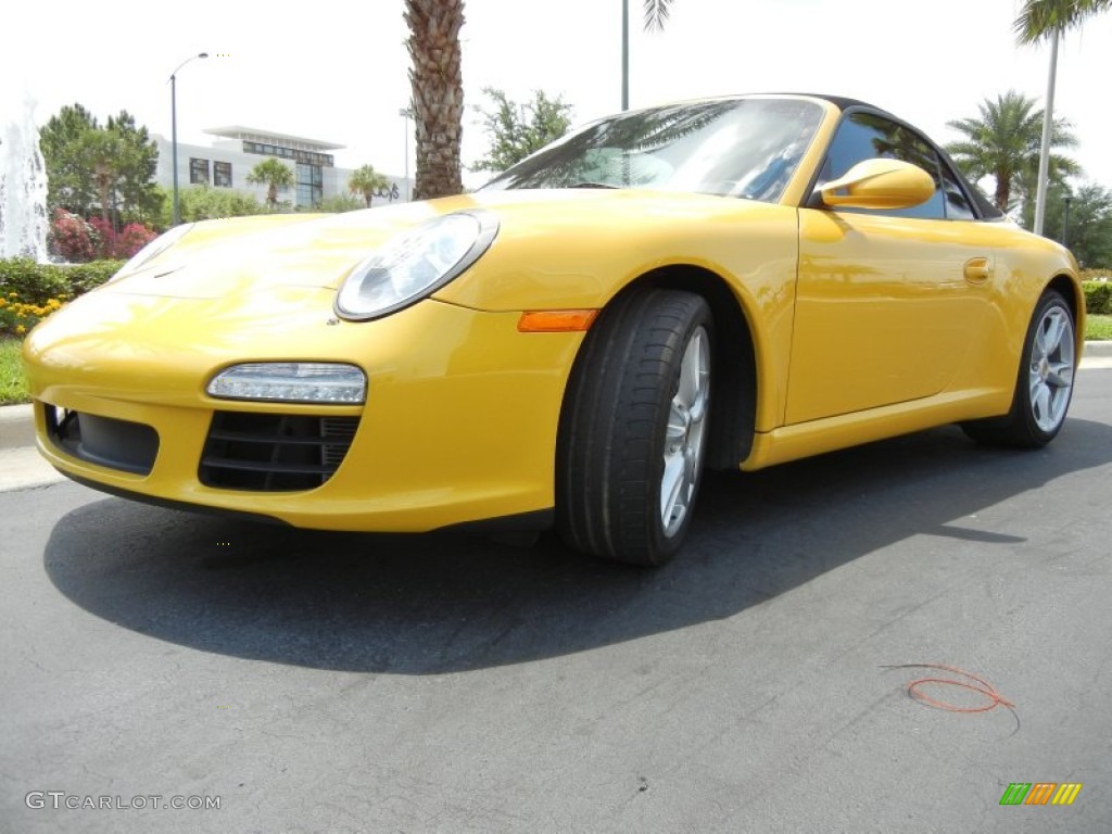 Speed Yellow 2009 Porsche 911 Carrera Cabriolet Exterior Photo #63814110