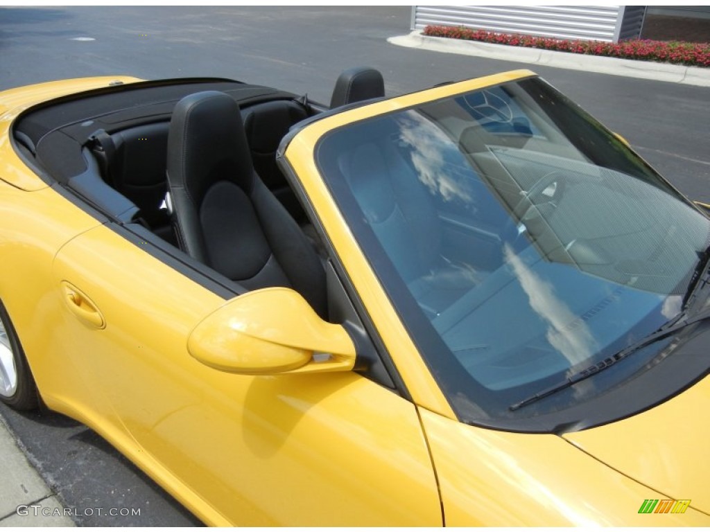 2009 911 Carrera Cabriolet - Speed Yellow / Black photo #13