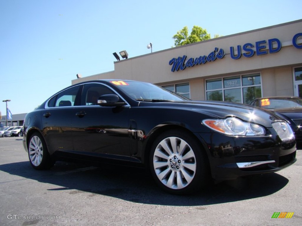 2009 XF Premium Luxury - Ultimate Black Metallic / Spice/Charcoal photo #2