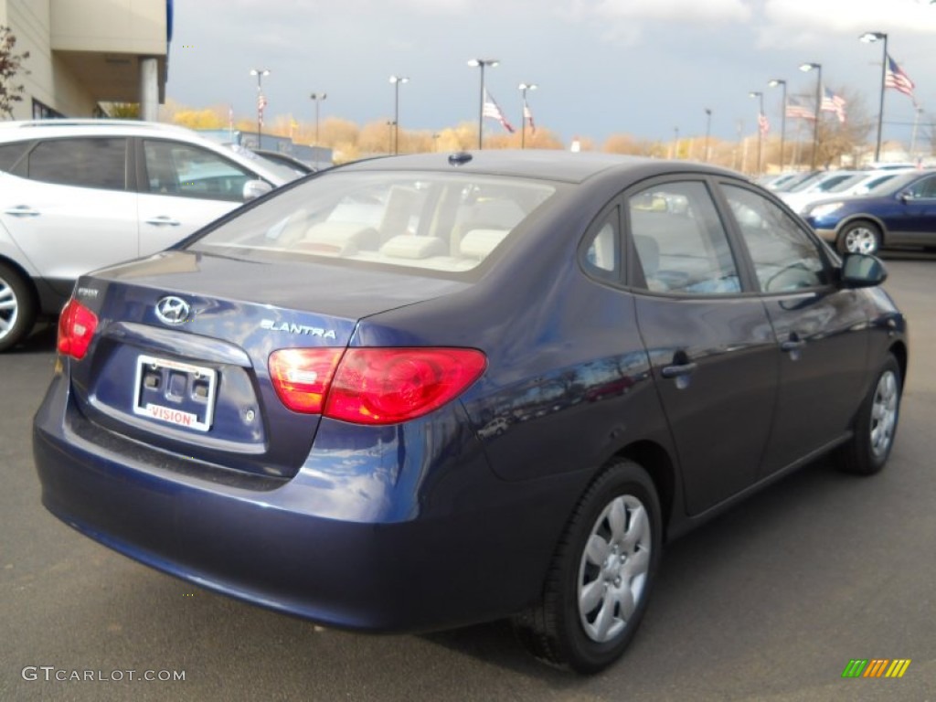 2008 Elantra GLS Sedan - Regatta Blue Metallic / Beige photo #2