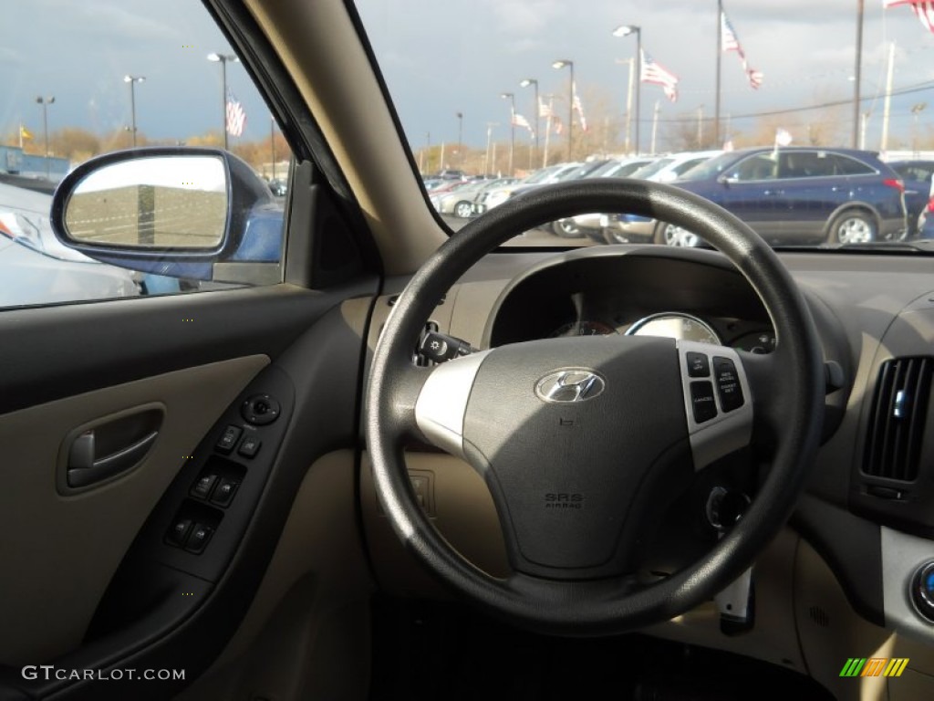 2008 Elantra GLS Sedan - Regatta Blue Metallic / Beige photo #4