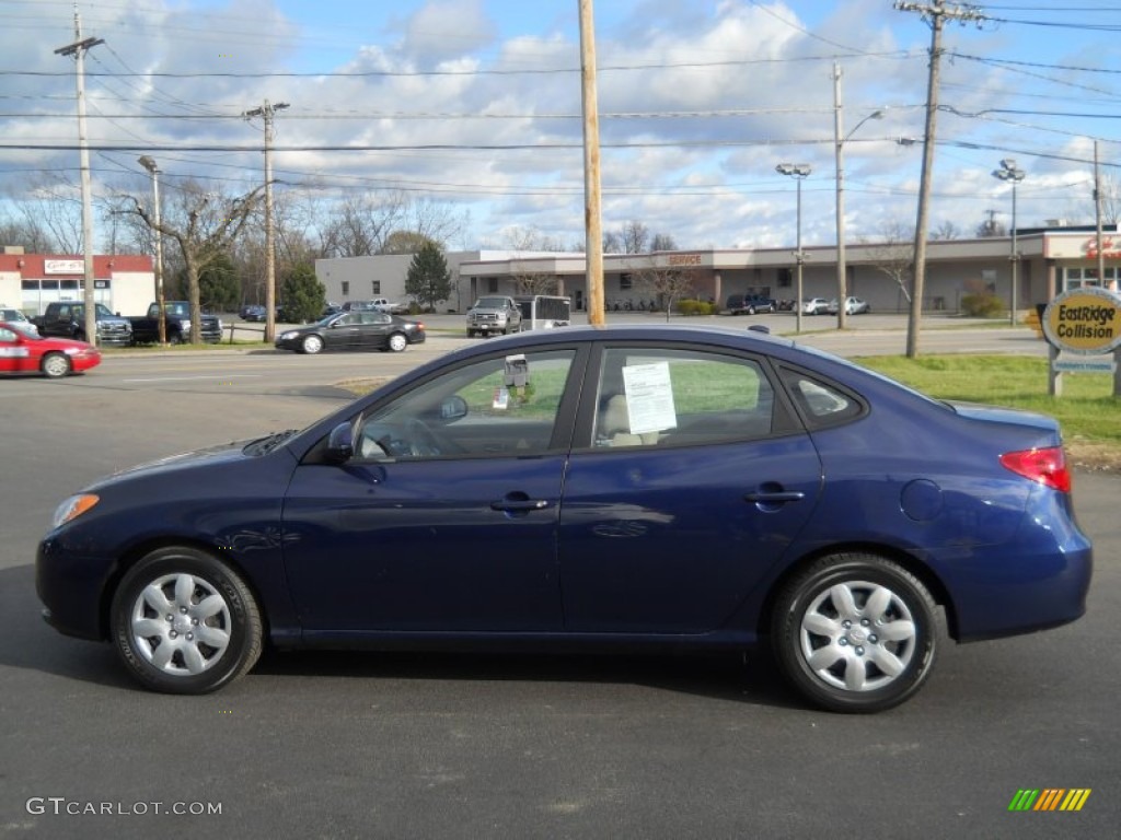 2008 Elantra GLS Sedan - Regatta Blue Metallic / Beige photo #10