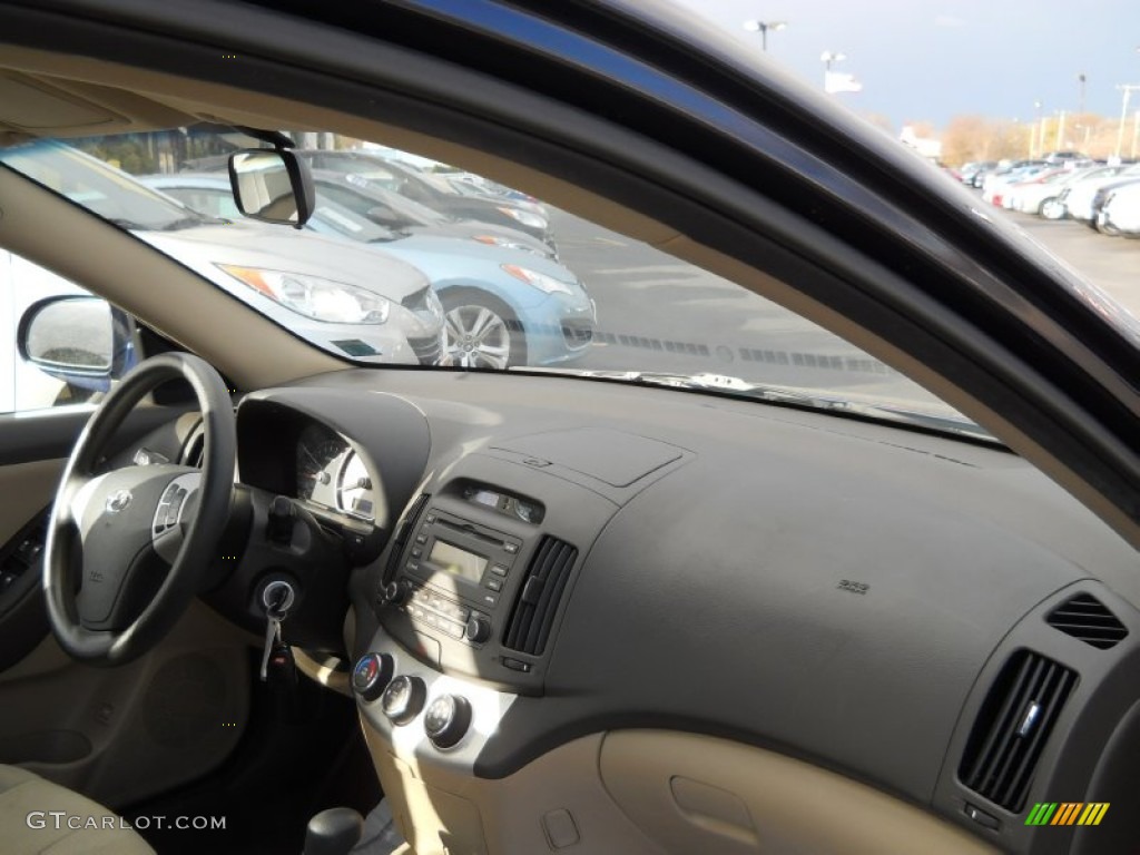 2008 Elantra GLS Sedan - Regatta Blue Metallic / Beige photo #17