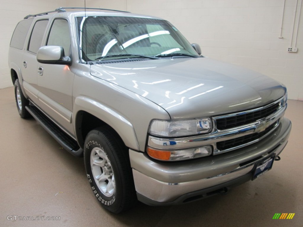 2001 Suburban 1500 LT 4x4 - Light Pewter Metallic / Tan photo #1