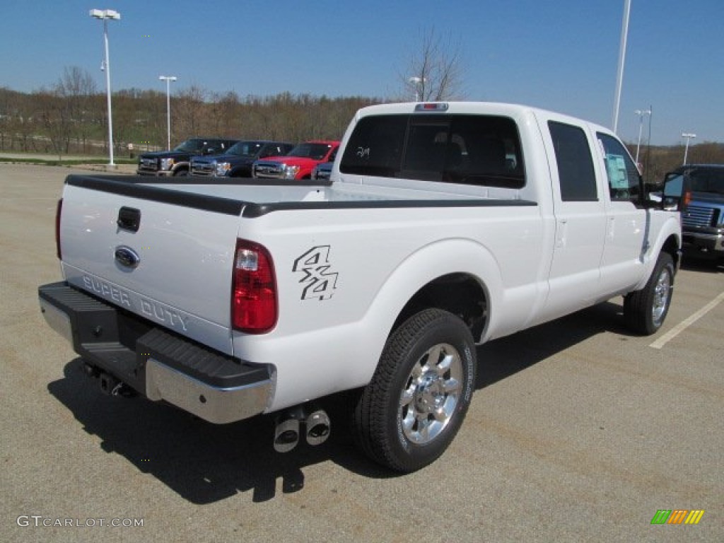 2012 F250 Super Duty Lariat Crew Cab 4x4 - Oxford White / Black photo #12