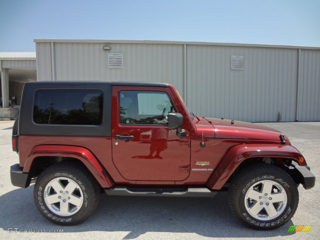 2010 Wrangler Sahara 4x4 - Red Rock Crystal Pearl / Dark Slate Gray/Medium Slate Gray photo #9