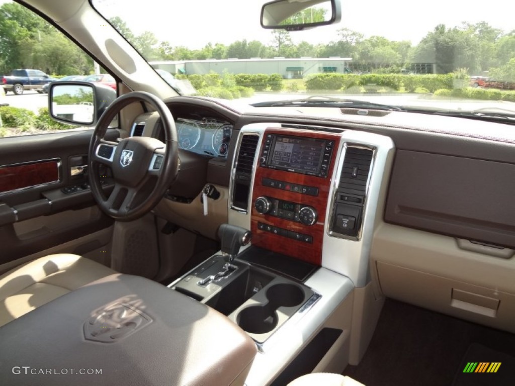 2010 Ram 1500 Laramie Crew Cab - Stone White / Light Pebble Beige/Bark Brown photo #12