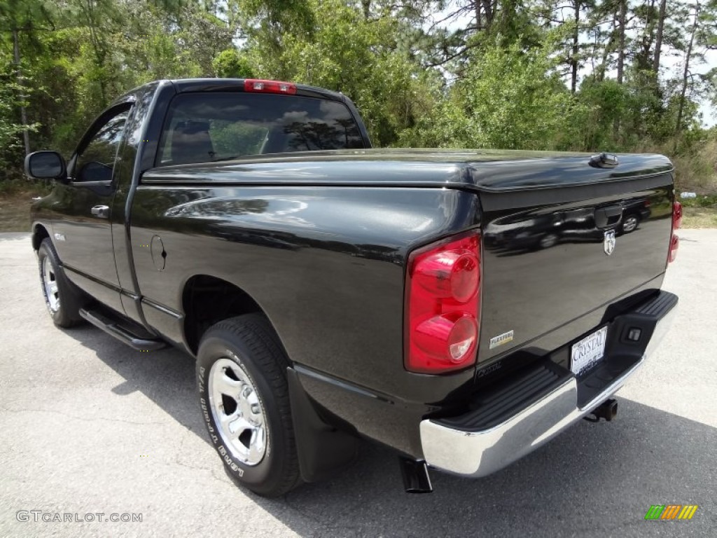 2008 Ram 1500 ST Regular Cab - Brilliant Black Crystal Pearl / Medium Slate Gray photo #3