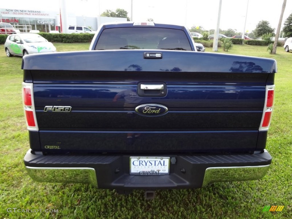 2010 F150 XLT SuperCab - Dark Blue Pearl Metallic / Medium Stone photo #7