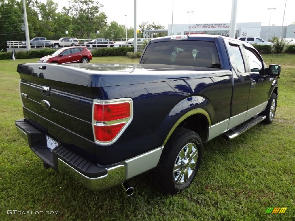 2010 F150 XLT SuperCab - Dark Blue Pearl Metallic / Medium Stone photo #8