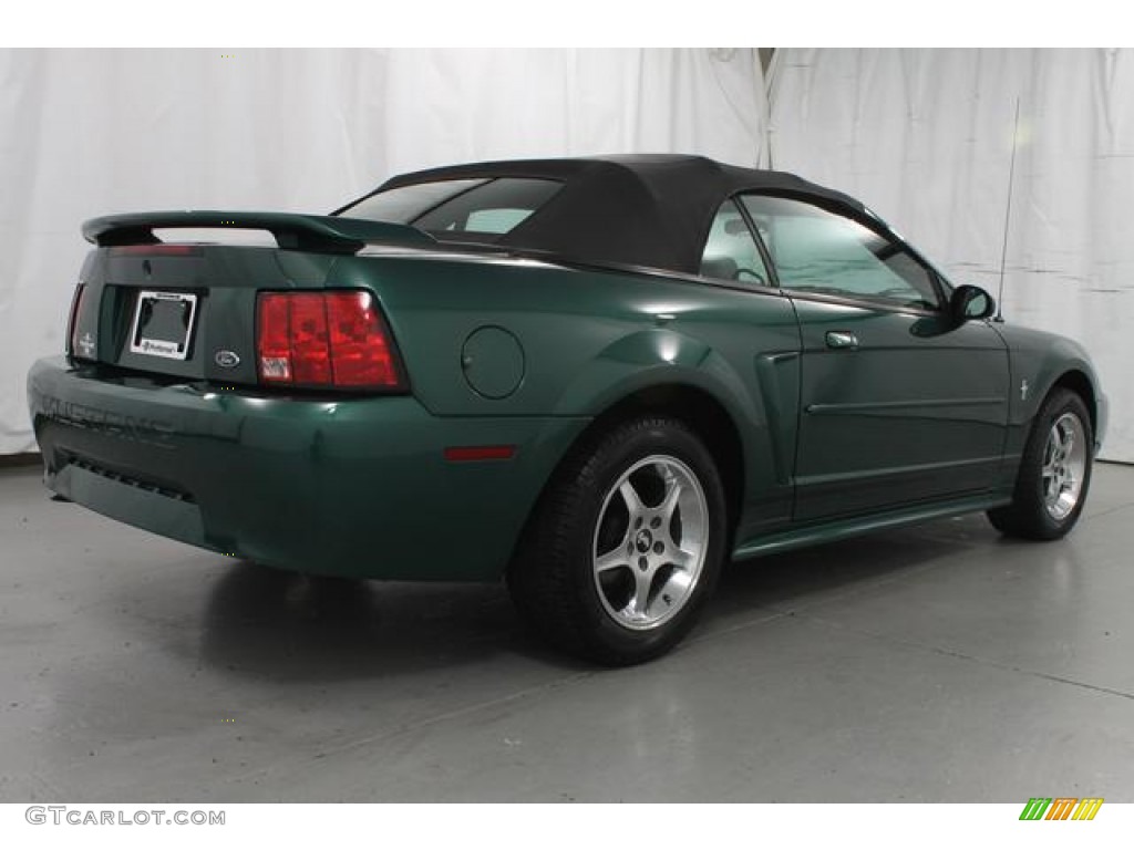 2001 Mustang V6 Convertible - Tropic Green metallic / Medium Graphite photo #7