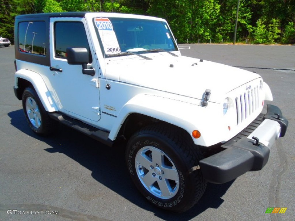 2010 Wrangler Sahara 4x4 - Stone White / Dark Slate Gray/Medium Slate Gray photo #2