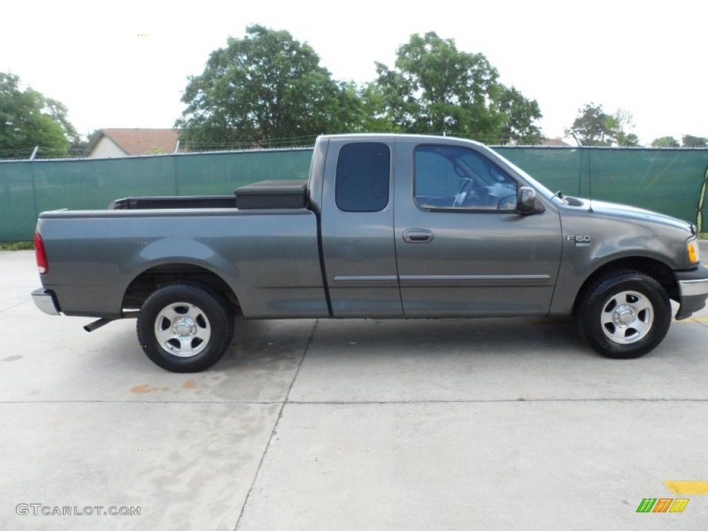 2002 F150 XLT SuperCab - Dark Shadow Grey Metallic / Dark Graphite photo #2