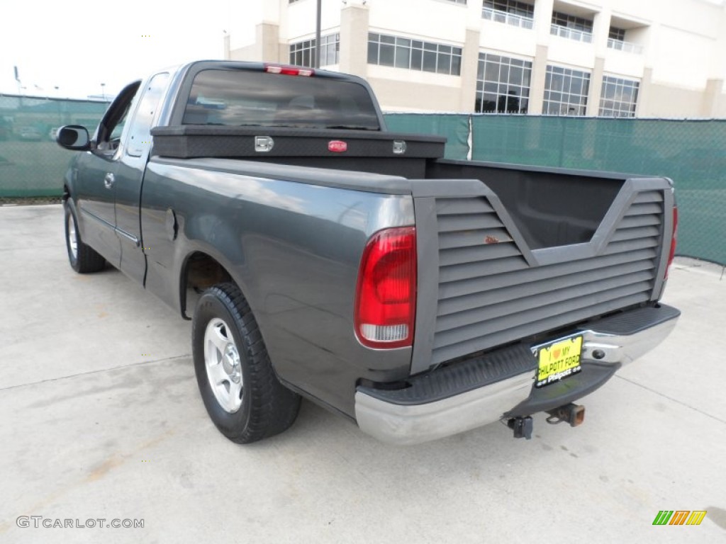 2002 F150 XLT SuperCab - Dark Shadow Grey Metallic / Dark Graphite photo #5