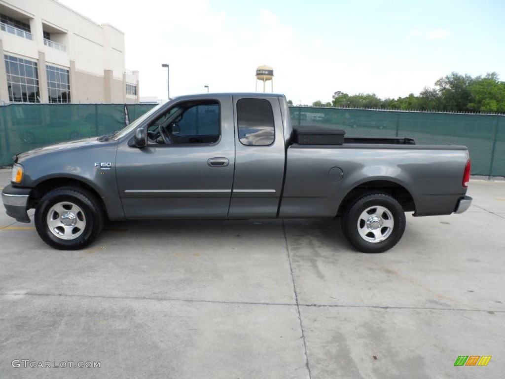 2002 F150 XLT SuperCab - Dark Shadow Grey Metallic / Dark Graphite photo #6