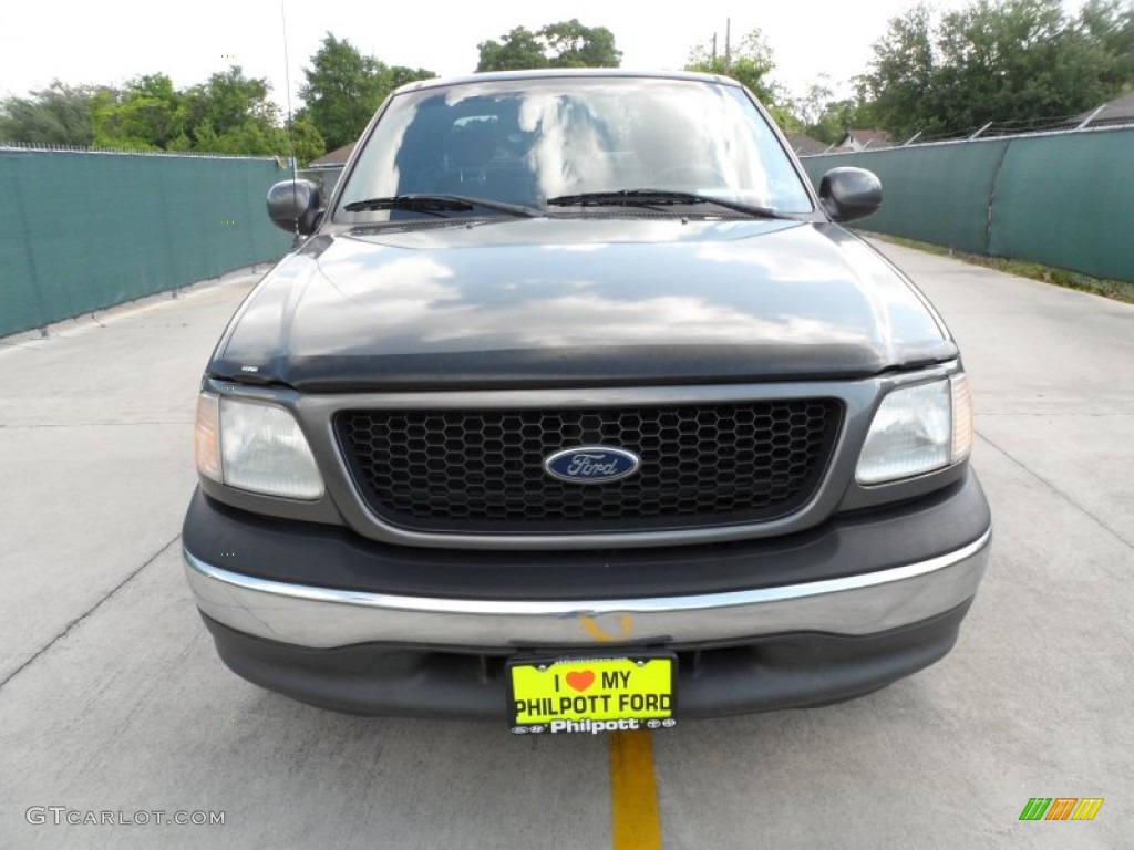 2002 F150 XLT SuperCab - Dark Shadow Grey Metallic / Dark Graphite photo #8