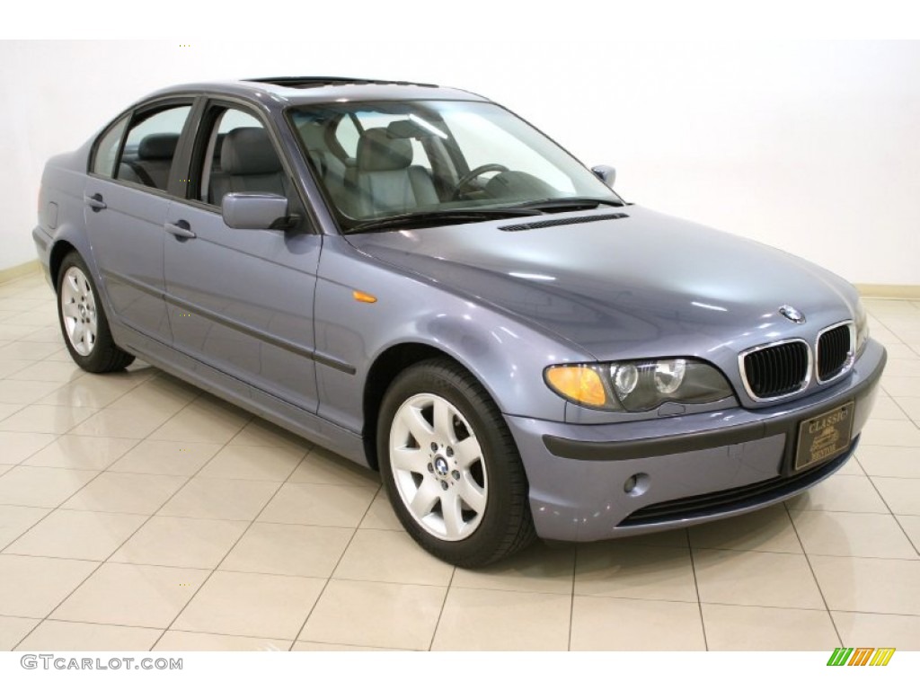 2003 3 Series 325i Sedan - Steel Blue Metallic / Grey photo #1