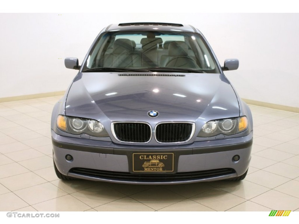 2003 3 Series 325i Sedan - Steel Blue Metallic / Grey photo #2
