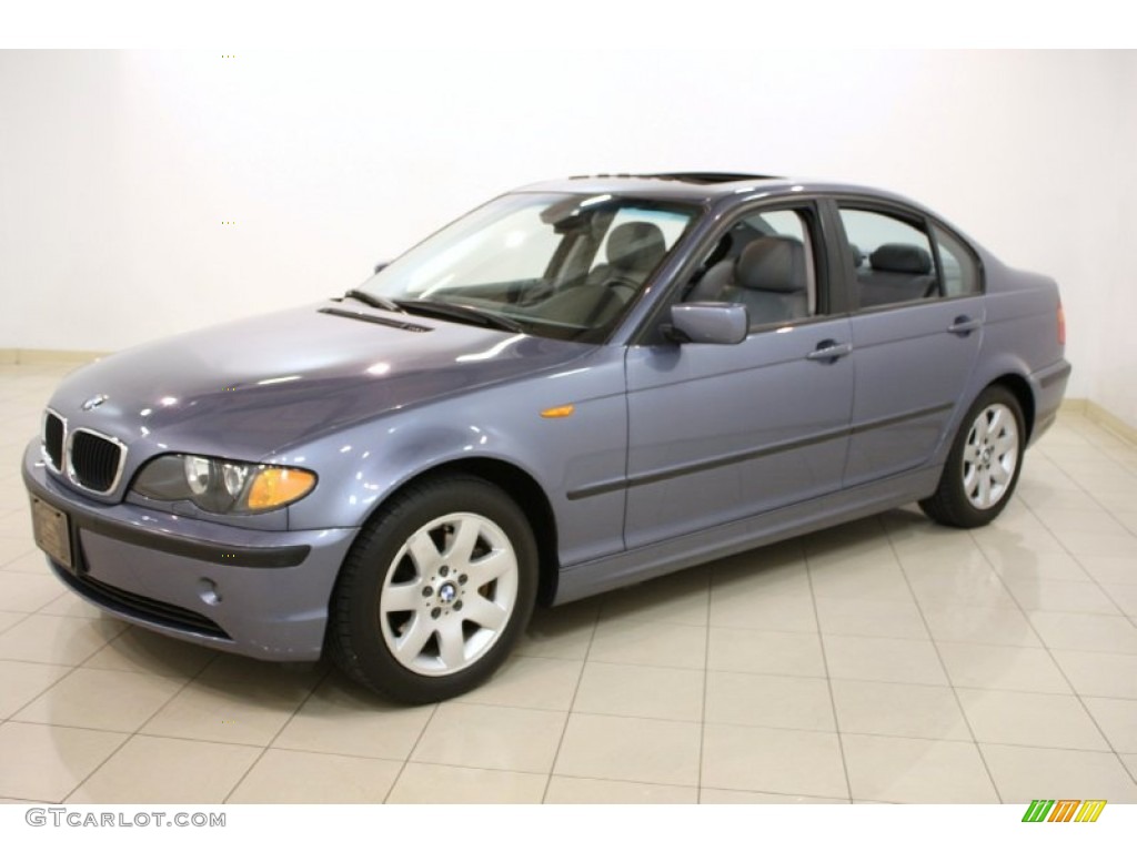 2003 3 Series 325i Sedan - Steel Blue Metallic / Grey photo #3