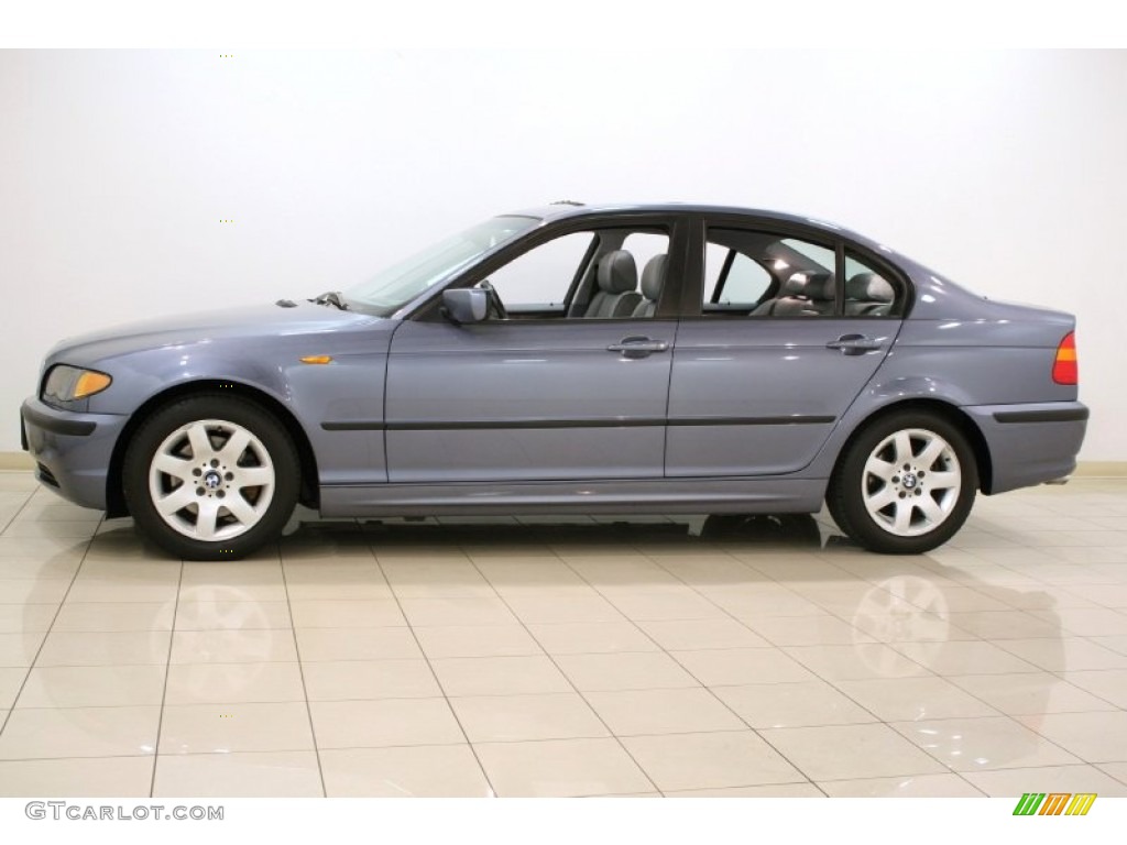 2003 3 Series 325i Sedan - Steel Blue Metallic / Grey photo #4