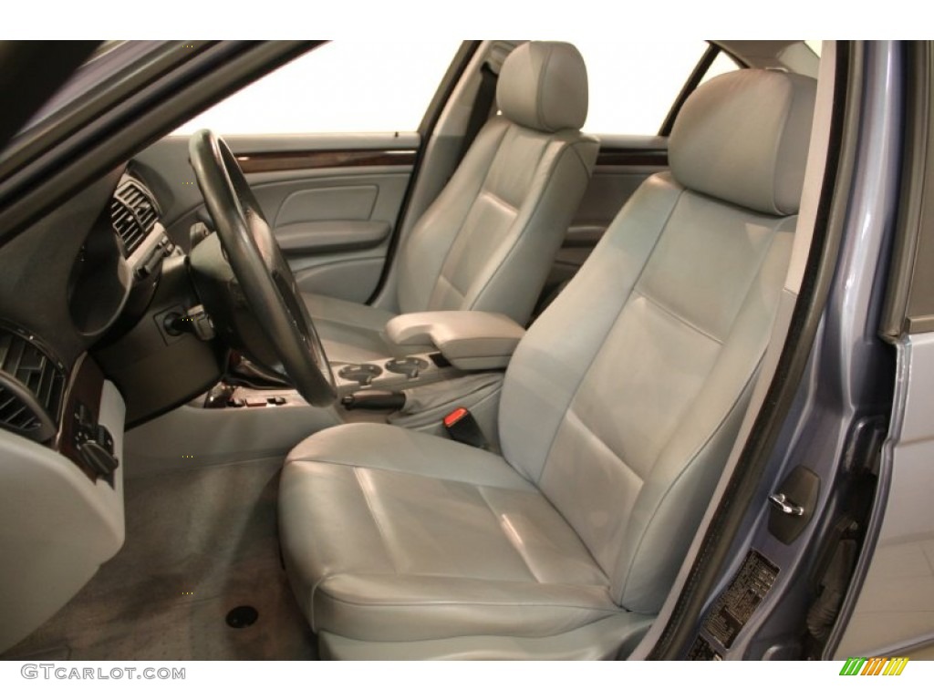 2003 3 Series 325i Sedan - Steel Blue Metallic / Grey photo #7