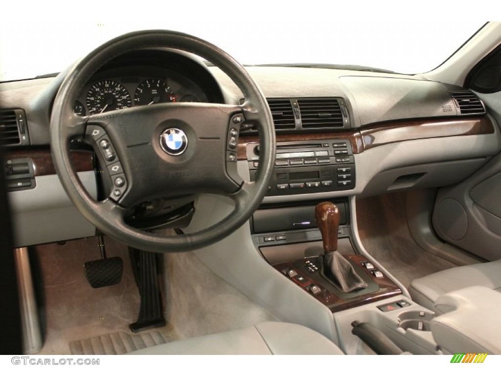 2003 3 Series 325i Sedan - Steel Blue Metallic / Grey photo #8