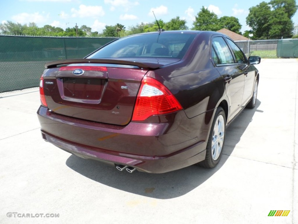 2012 Fusion SE - Bordeaux Reserve Metallic / Charcoal Black photo #3