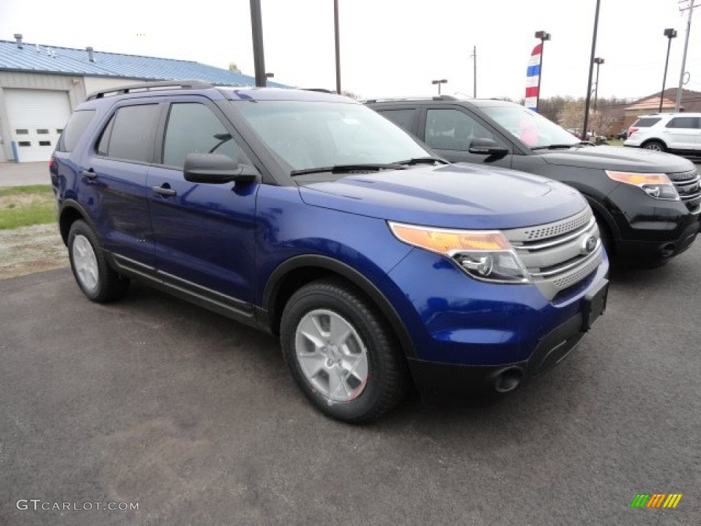 2013 Explorer EcoBoost - Deep Impact Blue Metallic / Medium Light Stone photo #3