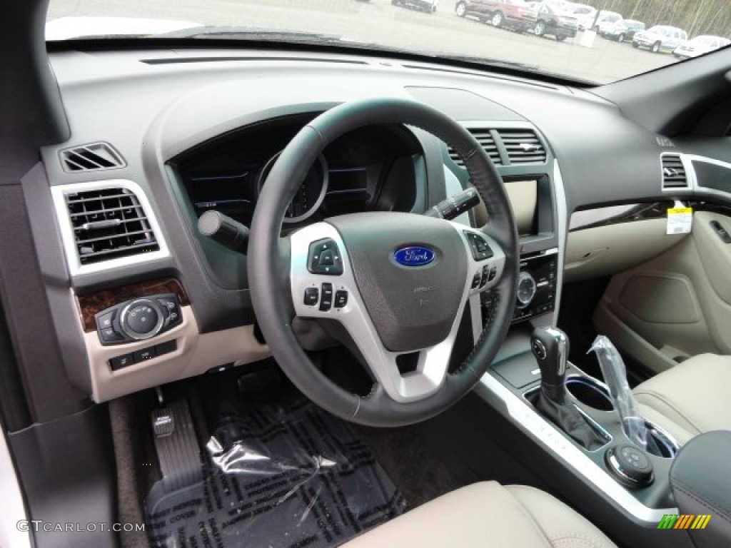 2013 Ford Explorer Limited 4WD Medium Light Stone Dashboard Photo #63839904