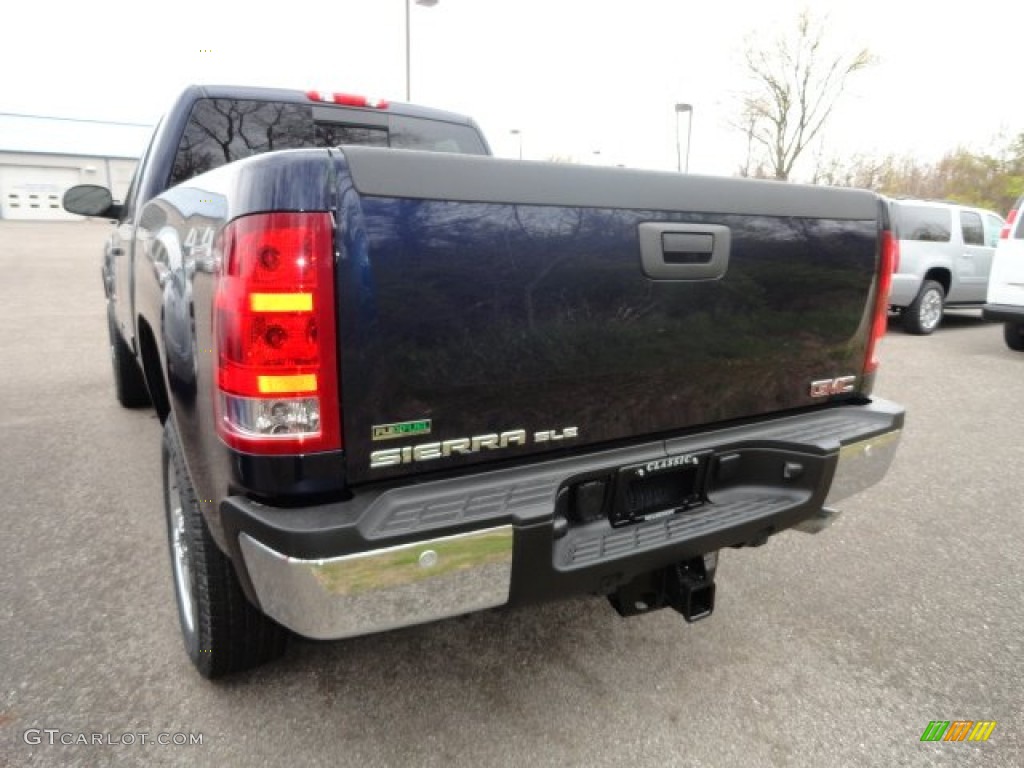 2012 Sierra 2500HD SLE Extended Cab 4x4 - Midnight Blue Metallic / Ebony photo #4